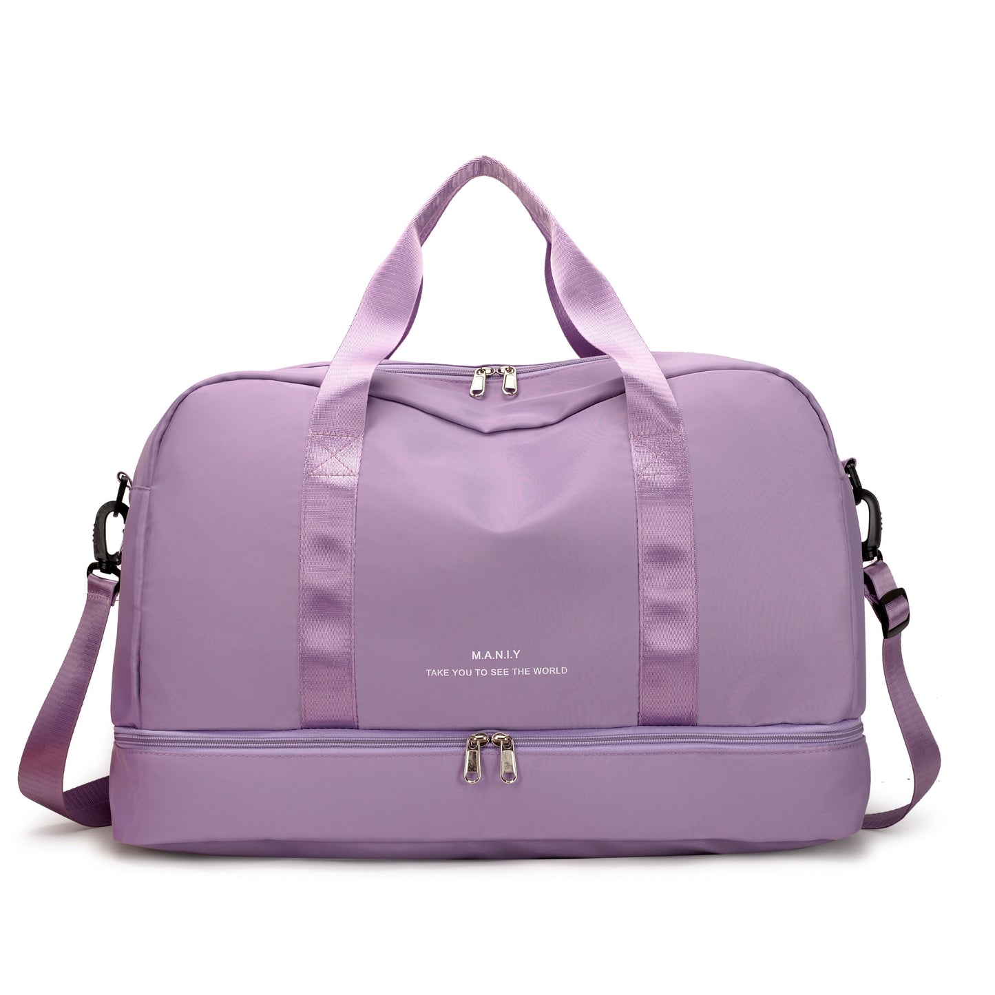 Large Water Resistant Travel Duffel Bag Vegan Leather