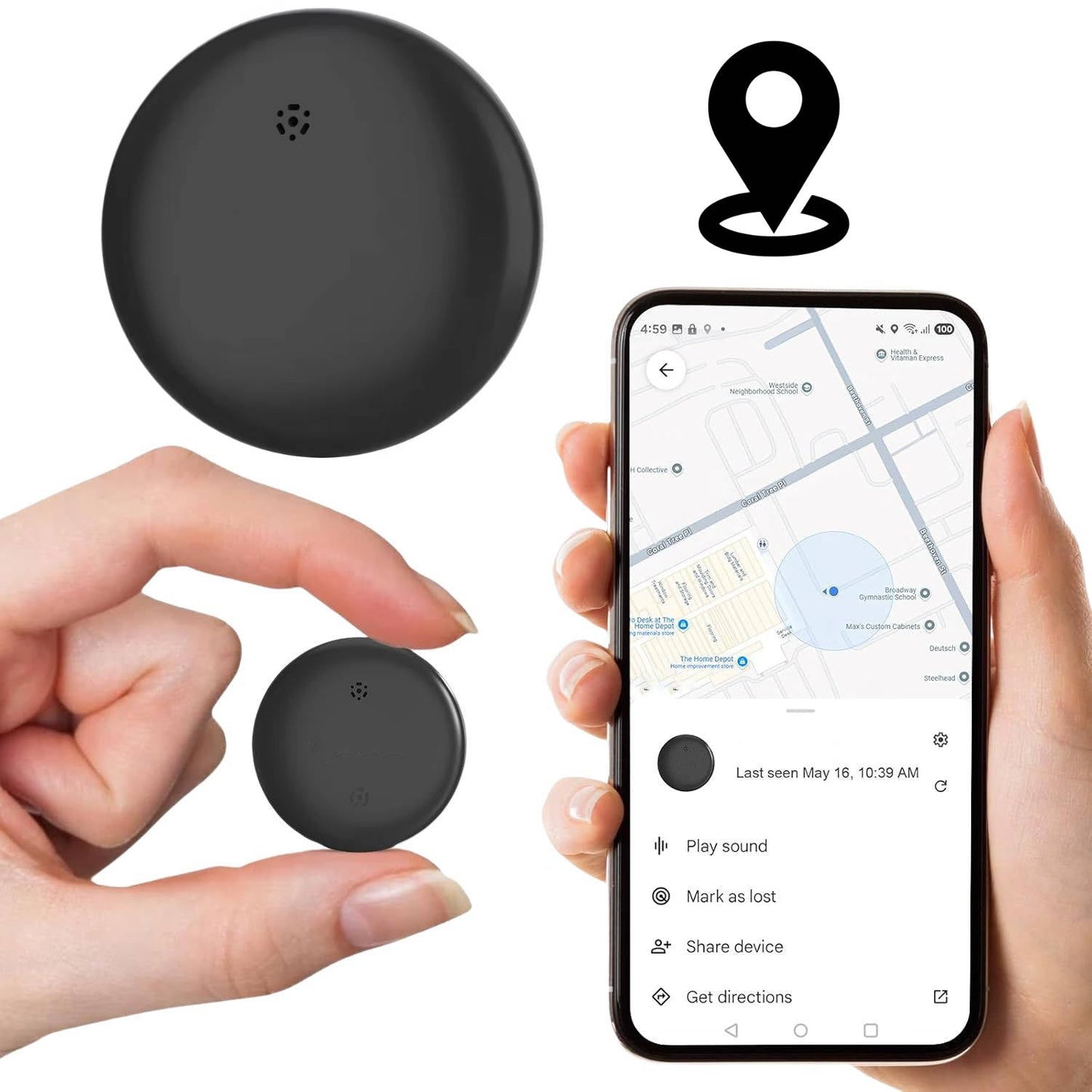 Small GPS Key Finder Tracker Device - Luxicro
