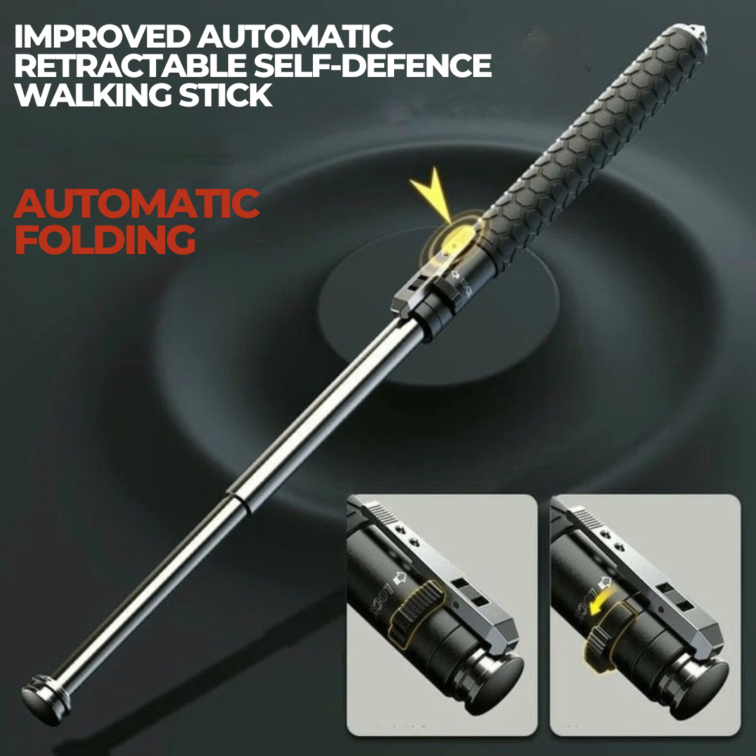 Tactical Folding Walking Stick for Safety and Protection - Luxicro