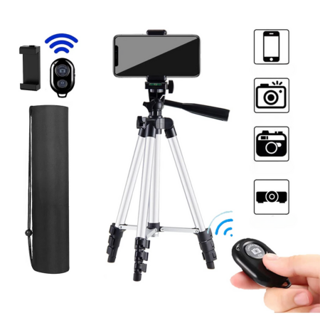 Travel Compact Camera Tripod with Remote Control