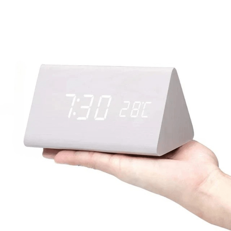Contemporary Oak LED Clock