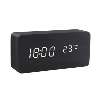 Contemporary Oak LED Clock