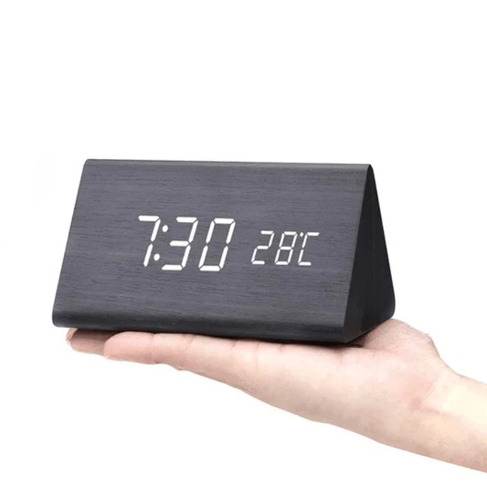 Contemporary Oak LED Clock - Luxicro
