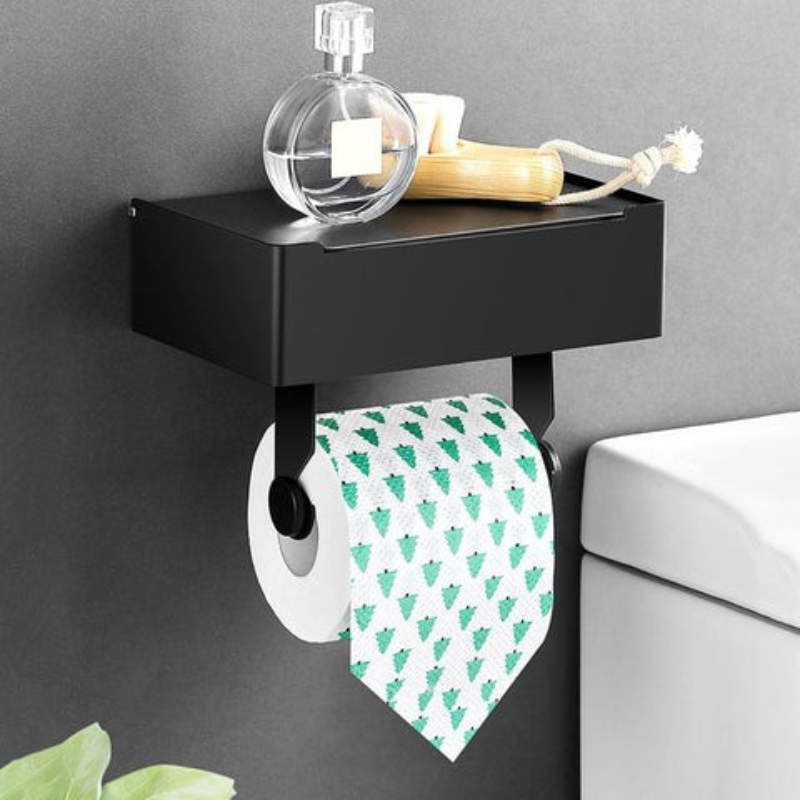 Modern Wall Mounted Chrome Toilet Paper Dispenser - Luxicro