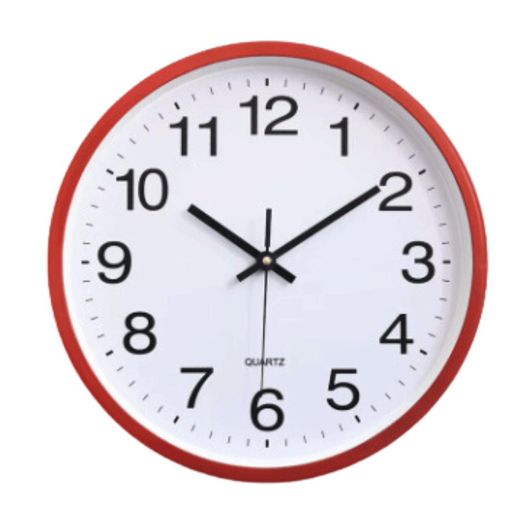 Accurate Digital Wall Clock - Slim Black Design