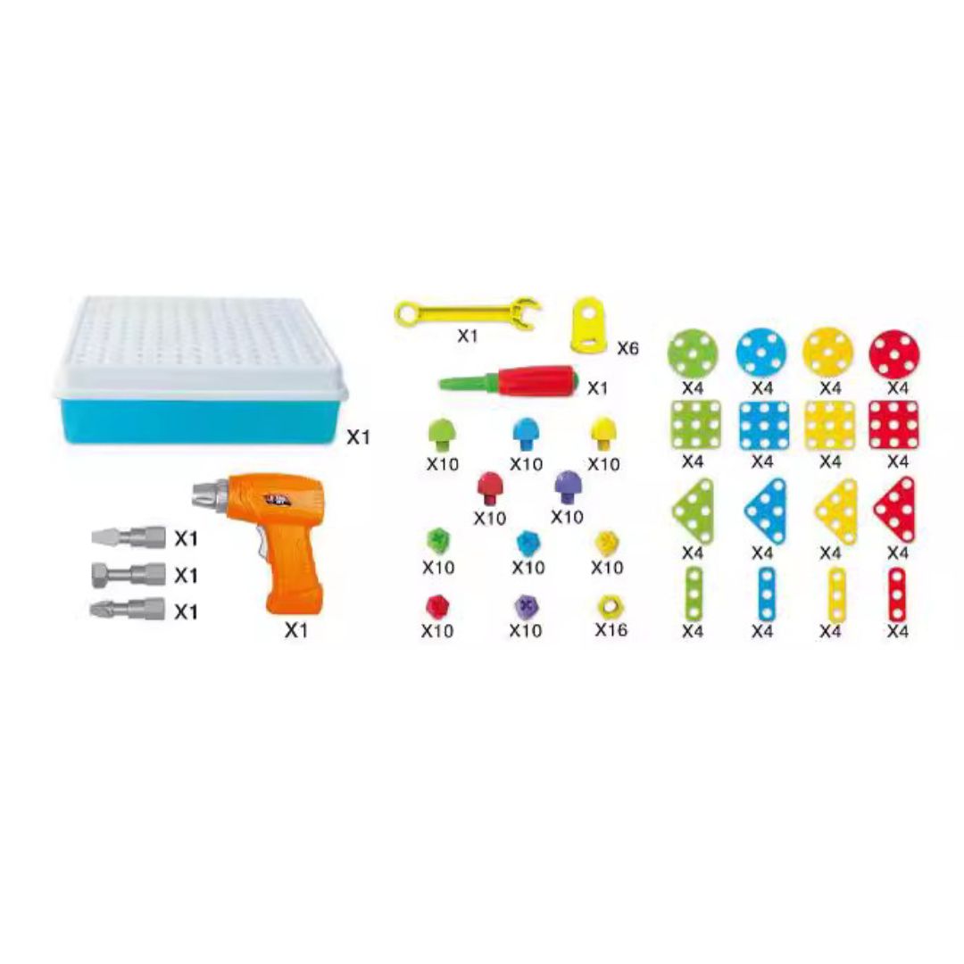Fun Kids Tool Kit Building Block Set - Luxicro