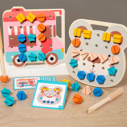 Vibrant Wood Craft Board for Children's Art Project