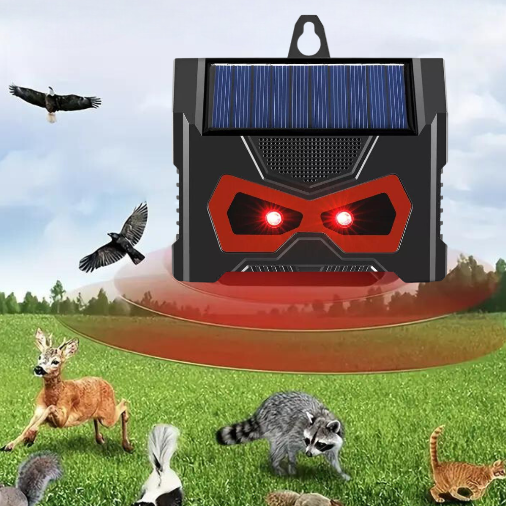 Outdoor Solar Pest Repeller Motion Activated Deterrent - Luxicro