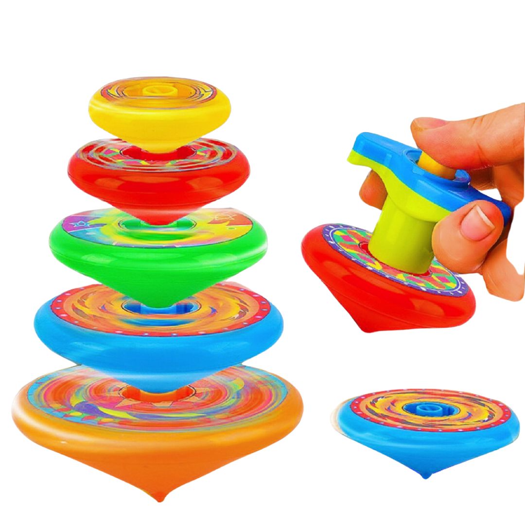 Colorful Classic Spin Top Game - Luxicro