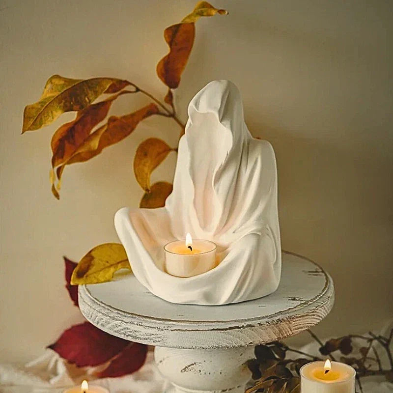 Elegant Clear Candle Desk Holder