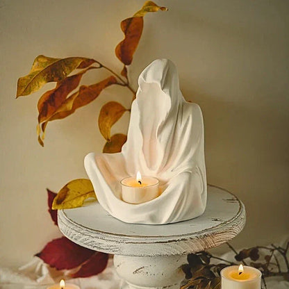 Elegant Clear Candle Desk Holder