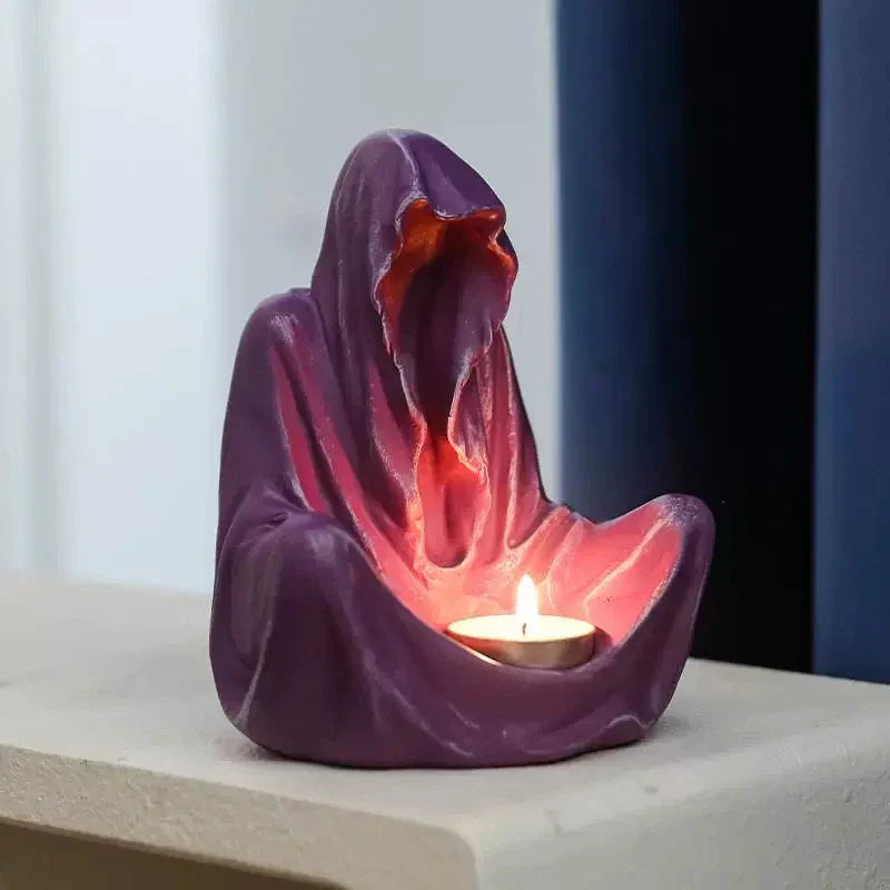 Elegant Clear Candle Desk Holder
