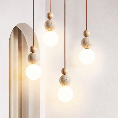 Simple Stone Dining Room Pendant Lamp
