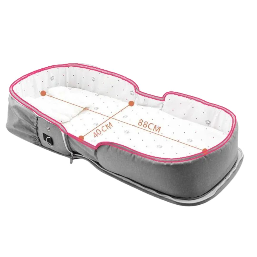 Compact Baby Travel Bed with Diaper Bag