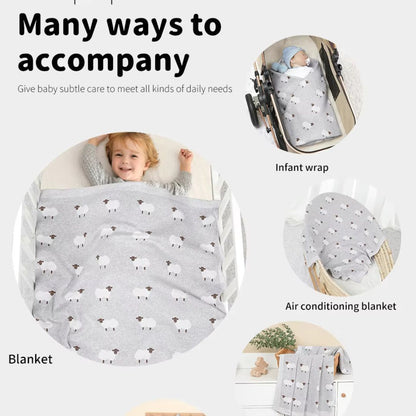 Cozy Baby Blanket with Sheep Design