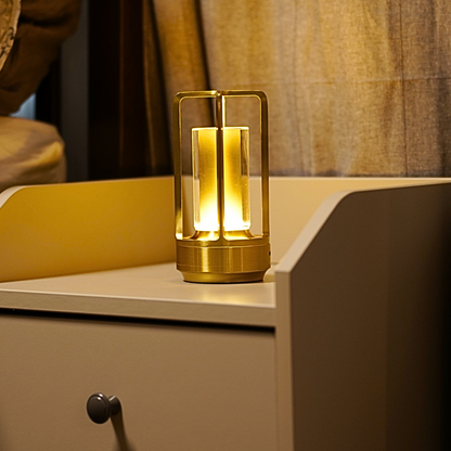 Battery Powered Glass Table Lamp