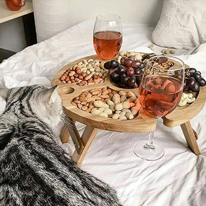 Deluxe Wooden Picnic Cheese Platter