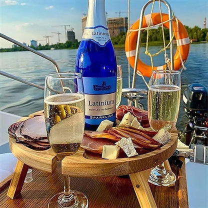 Deluxe Wooden Picnic Cheese Platter