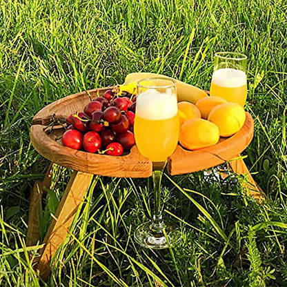 Deluxe Wooden Picnic Cheese Platter