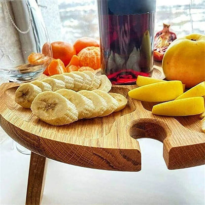 Deluxe Wooden Picnic Cheese Platter