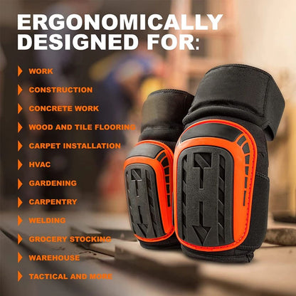Heavy Duty Knee Pads for Work - Protective & Ultra Comfortable