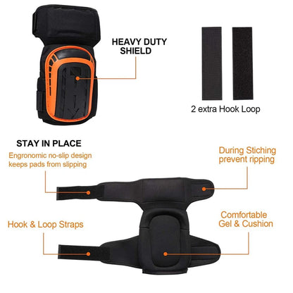 Heavy Duty Knee Pads for Work - Protective & Ultra Comfortable