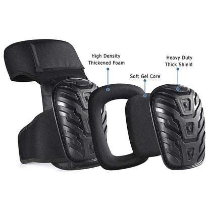 Heavy Duty Knee Pads for Work - Protective & Ultra Comfortable