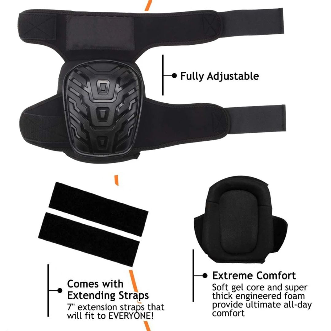 Heavy Duty Knee Pads for Work - Protective & Ultra Comfortable