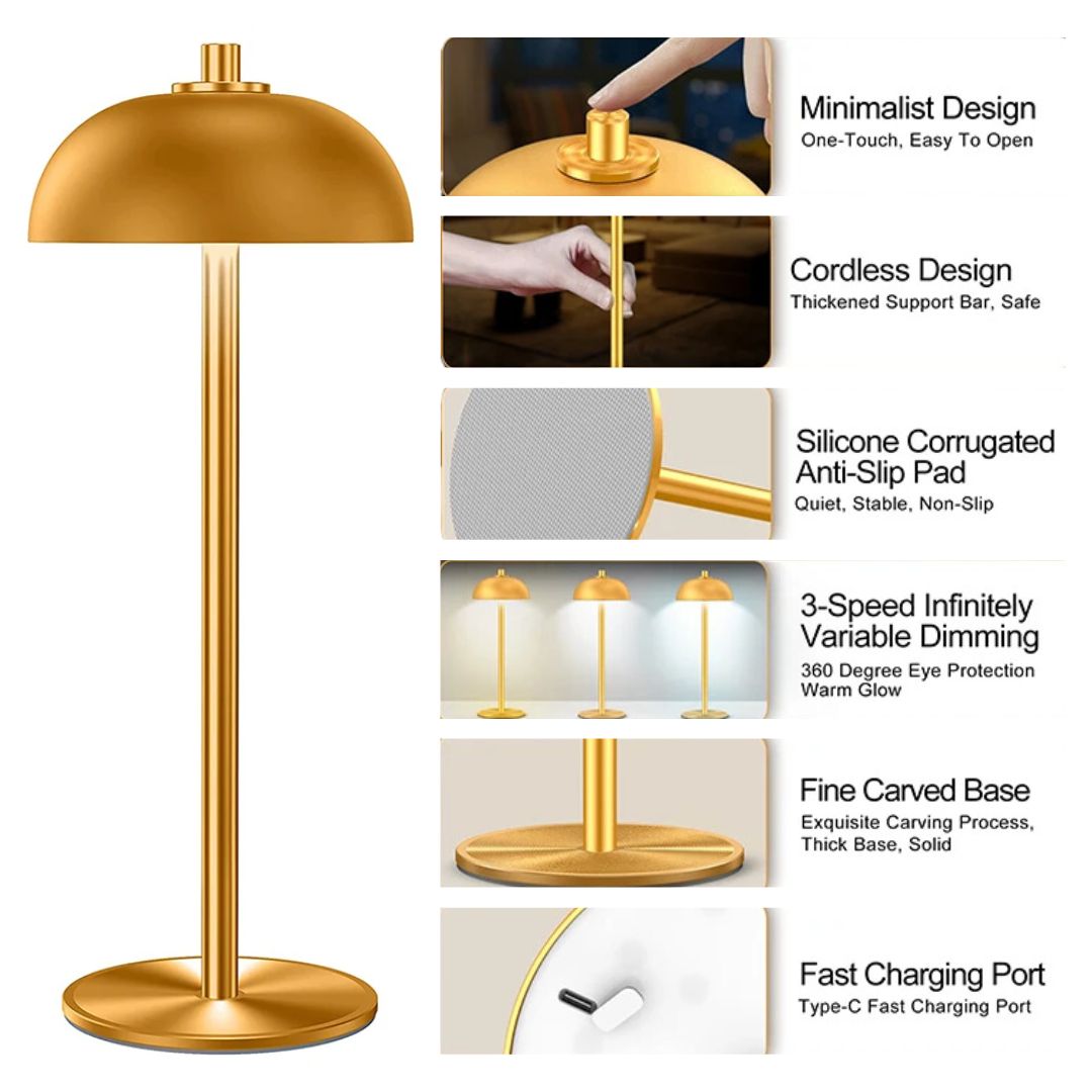 Stylish Mushroom Desk Light