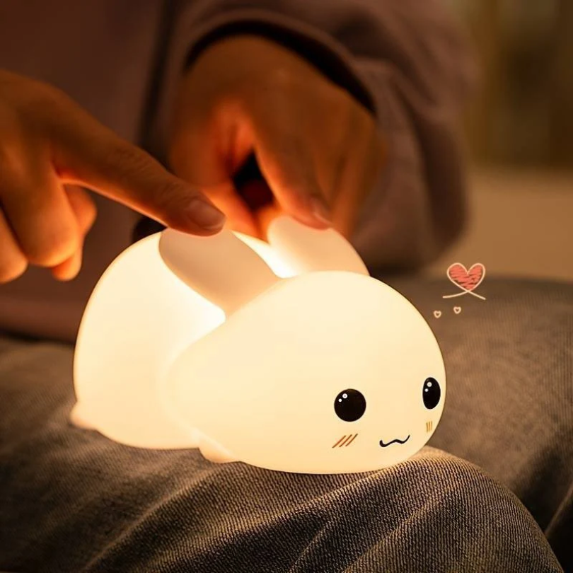 Soft Kids Night Lamp - Cuddly Bunny Friend