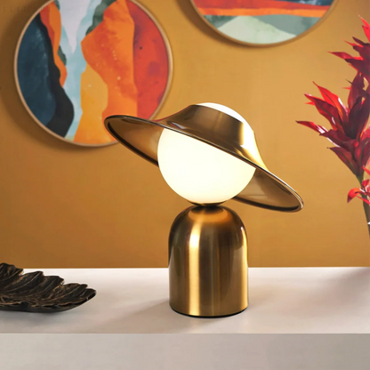 Elegant Gold Finish Metal Table Lamp - Luxicro