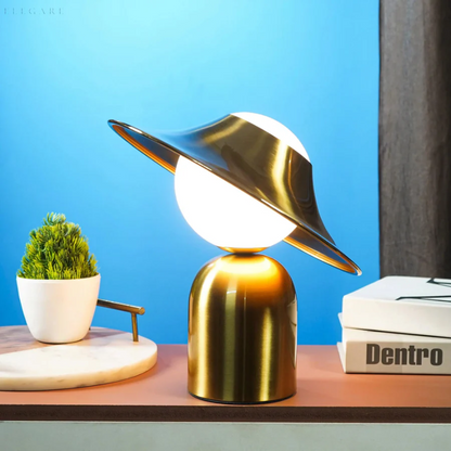 Elegant Gold Finish Metal Table Lamp