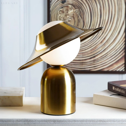 Elegant Gold Finish Metal Table Lamp