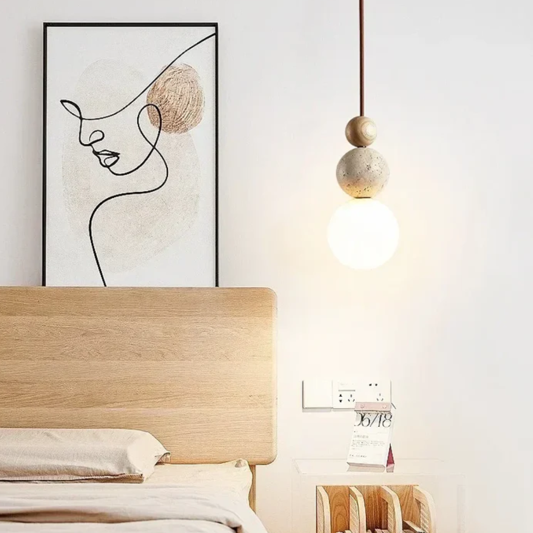 Rustic Wooden Hanging Light Fixture