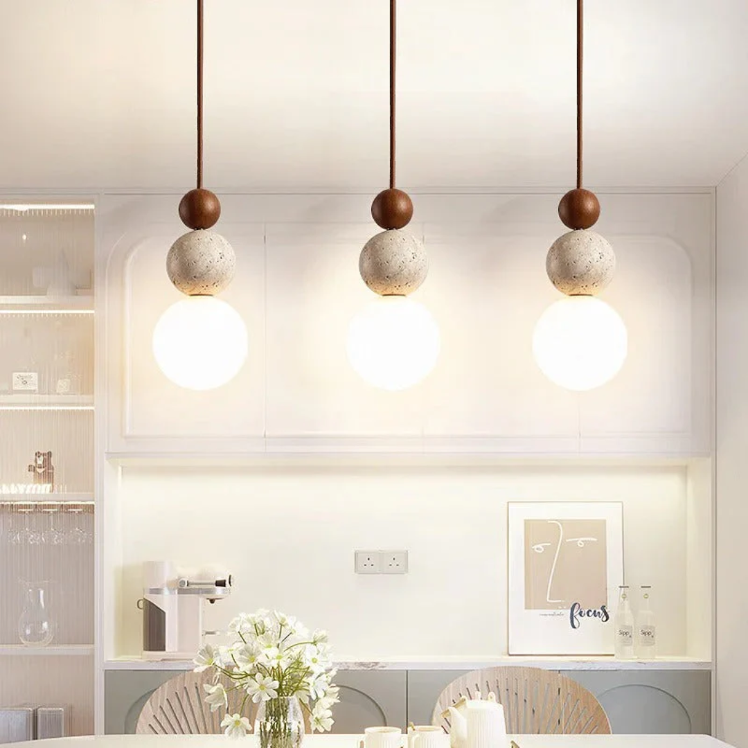 Rustic Wooden Hanging Light Fixture