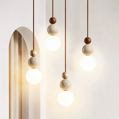 Rustic Wooden Hanging Light Fixture