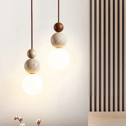 Rustic Wooden Hanging Light Fixture