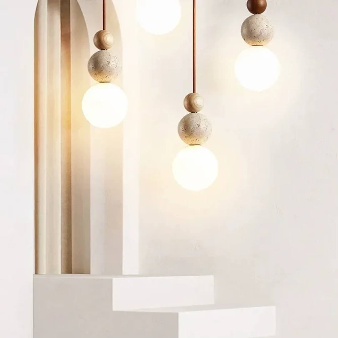Rustic Wooden Hanging Light Fixture