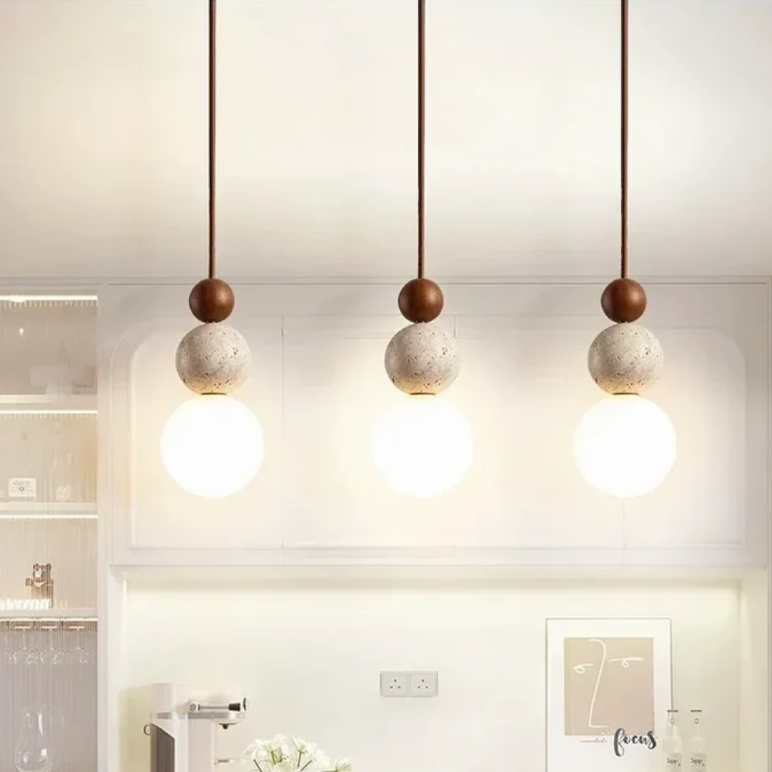 Rustic Wooden Hanging Light Fixture