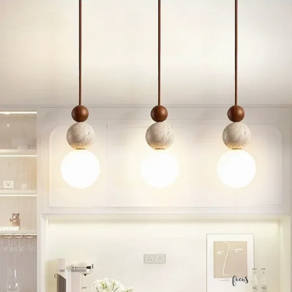 Rustic Wooden Hanging Light Fixture