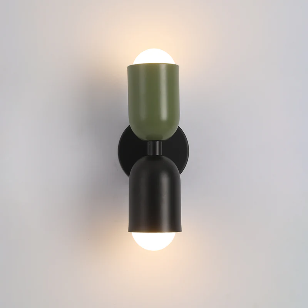Vibrant Double LED Metal Wall Light