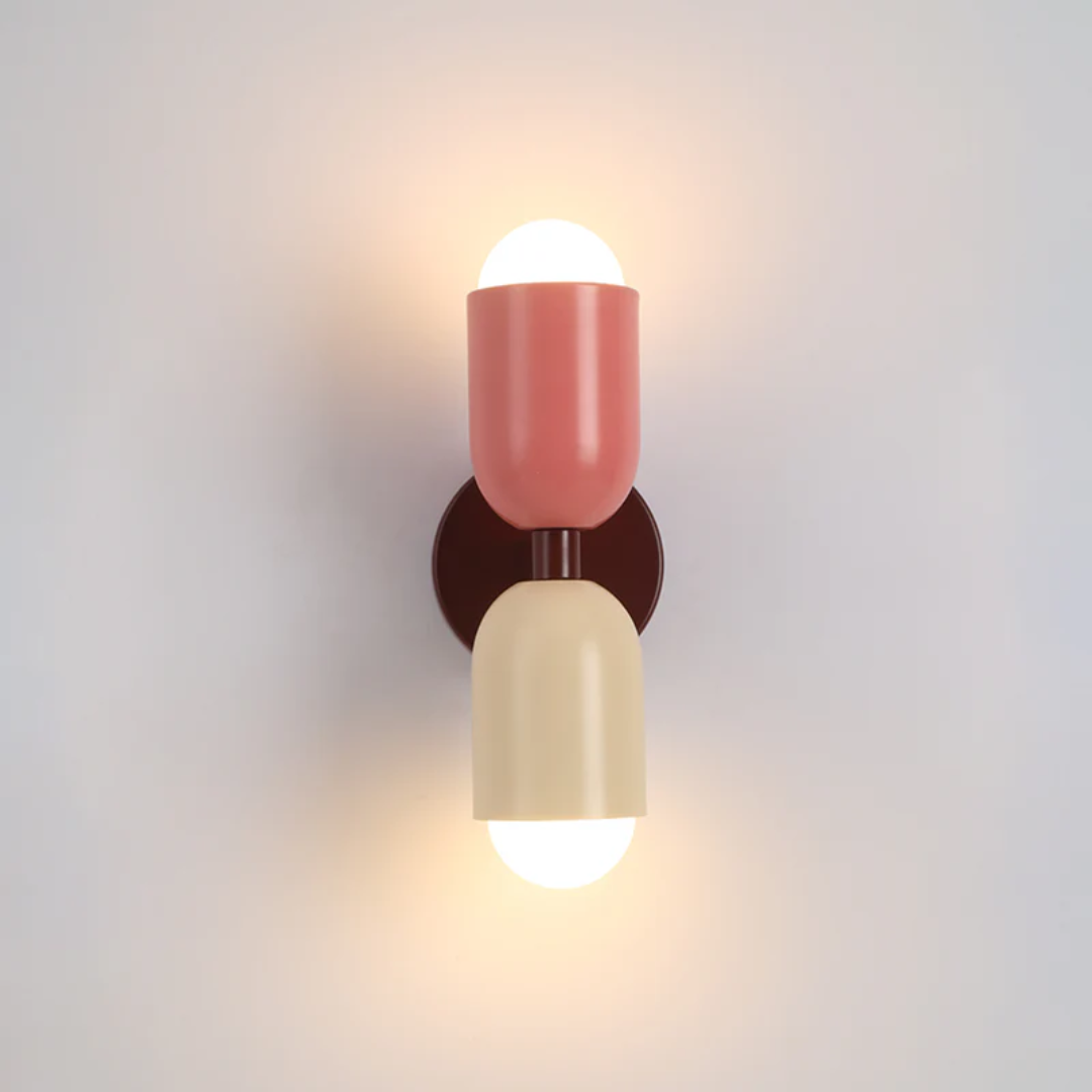 Vibrant Double LED Metal Wall Light