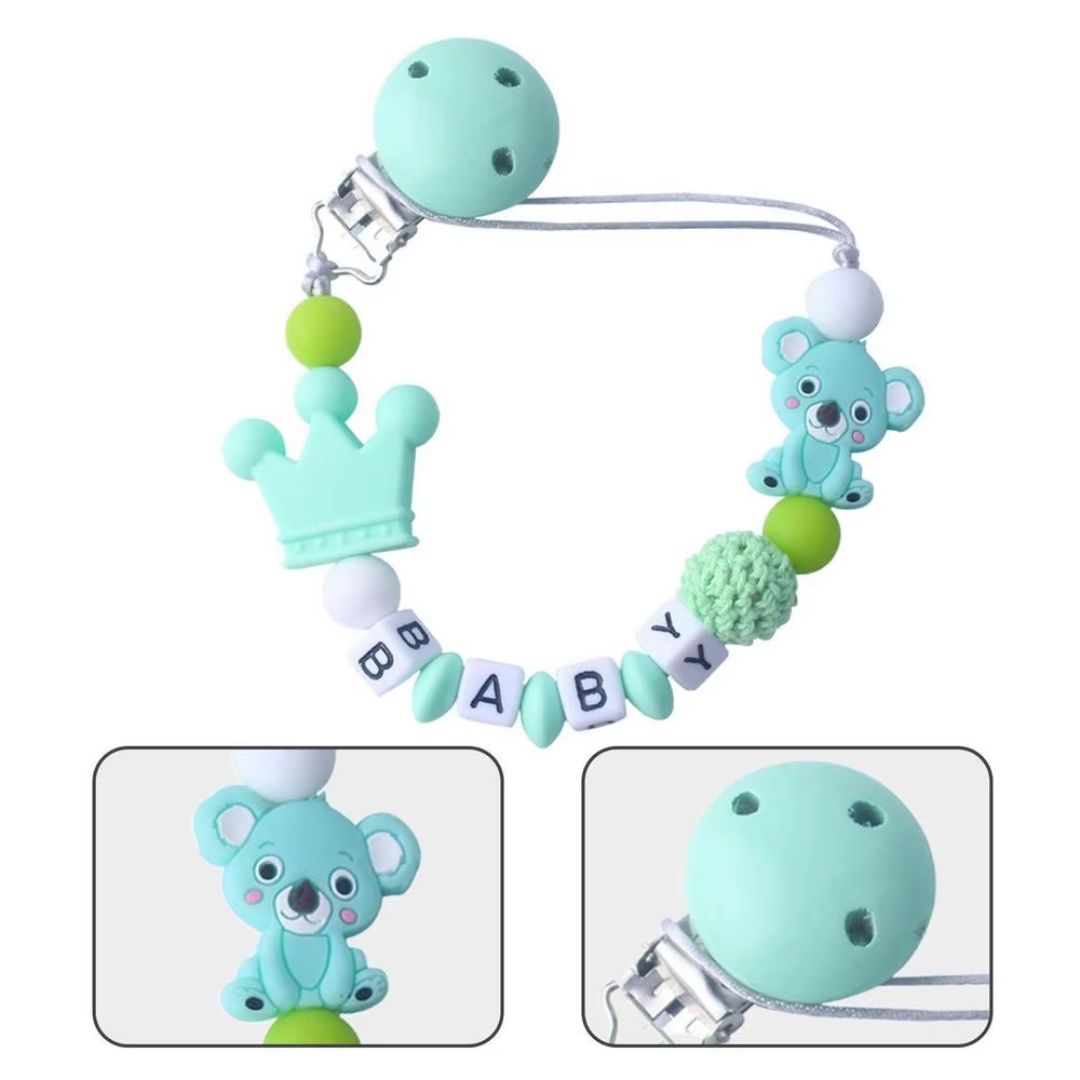 Adorable Infant Pacifier Holder with Soft Toy Crown