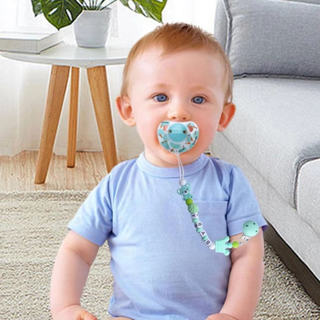 Adorable Infant Pacifier Holder with Soft Toy Crown