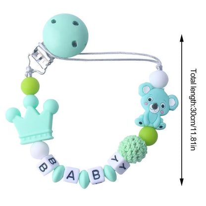 Adorable Infant Pacifier Holder with Soft Toy Crown