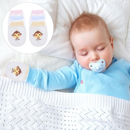 Soft Cotton Baby Scratch Mittens
