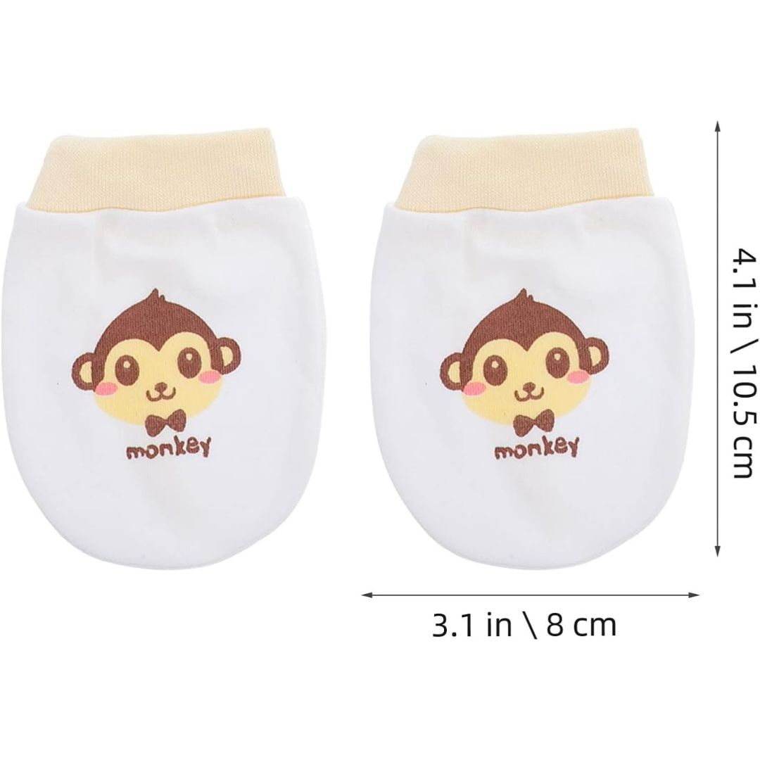 Soft Cotton Baby Scratch Mittens