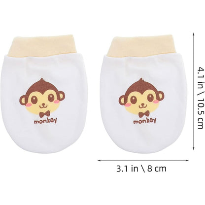 Soft Cotton Baby Scratch Mittens