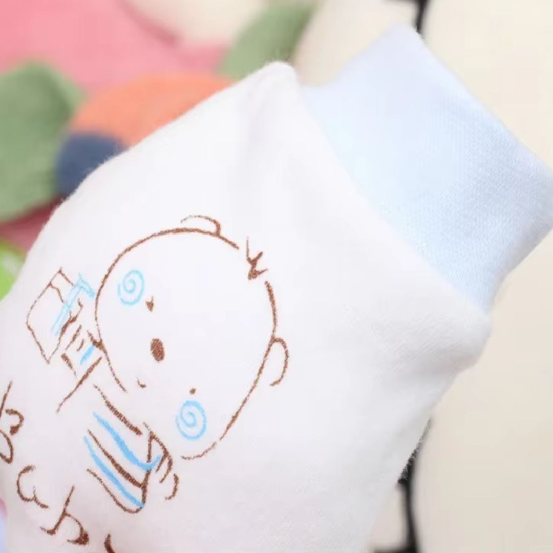 Soft Cotton Baby Scratch Mittens