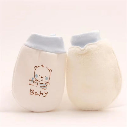 Soft Cotton Baby Scratch Mittens